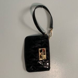 Michael Kors black & gold wristlet